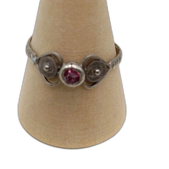 Pink Tourmaline Ring - Sterling Silver Pink Tourmaline Ring sz. 9 - Picture 1 of 5